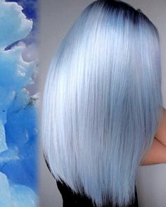 Frosty Hair, Silver Blue Hair, Light Blue Hair, Silver Blonde Hair, Grey Shades, Lilac Hair, Silver Blonde, Hair Color Pastel, Blue Highlights