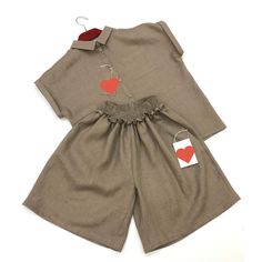 Look at this linen suit) You also can order any top and pants or shorts in mono color, as our lovely customer made!  It’s so cute to create something new together with you! Your LOVELY LINEN STUDIO! ❤️ Boxy Fit Top For Summer Workwear, Summer Boxy Fit Top For Workwear, Casual Short Sleeve Beige Blouse, Casual Beige Short Sleeve Blouse, Boxy Short Sleeve Blouse For Spring, Spring Boxy Short Sleeve Blouse, Boxy Short Sleeve Blouse For Summer, Summer Blouse With Short Sleeves, Casual Boxy Summer Blouse