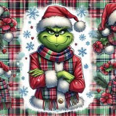 Grinch, Christmas, Pattern