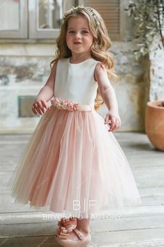 White Satin Pearl Pink Tulle Tea Length Custom Flower Girl Dress #flowergirldress #littlegirldress #littlegirlballgown #flowergirlweddingdress Toddler Blush Dress, Flower Girl Dresses For Toddlers, Flower Girl Outfits Wedding, Short Flower Girl Dresses, Dusty Pink Flower Girl Dress, Light Pink Flower Girl Dress, Flowergirls Wedding Dresses, Flower Girl Pink Dress, Flower Girl Outfit Ideas