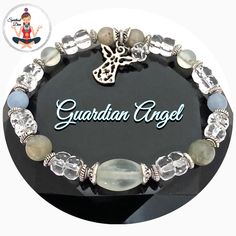 Spiritual Diva Jewelry, energy healing crystal, Reiki, Guardian Angel, bracelets contains genuine gemstones including Angelite, Labradorite, Clear Quartz, and Prehnite. These crystals will raise your vibration so that you can receive divine guidance while helping you feel safe and nurtured. Angels are here to guide, protect and love us unconditionally. This bracelet is infused with the crystal energy that will help you heal, and connect with your angels and spirit guides as you wear it. Wear thi Diy Bracelets Video, Angel Ideas, Angel Energy, Angel Bracelet, Crystal Reiki, Angel Charm, Bracelets Diy, Tassel Jewelry, Crochet Christmas