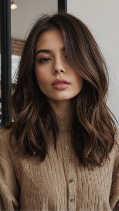 Discover stunning haircuts for thin fine hair ideas with Short, Pixie, Medium, and Medium-length styles. Find the perfect Bob, Short Men's cuts, and chic Short Pixie options for women over 50. Get inspired with Shoulder-length styles and explore the best hairstyles for thin, fine hair in 2020. Medium Length Brown Hair Side Part, Bridal Lob Hairstyles, Shoulder Length Hair Styles For Thick Hair, Midlength Haircuts Dark Hair, Women’s Fall Haircuts, Winter Shoulder Length Hair, Medium Length Hair Soft Layers, Hair Color Ideas For Brunettes Shoulder Length, Dark Brown To Medium Brown Hair