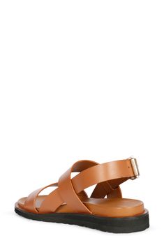 A rich leather upper adds timeless sophistication to strappy sandal fitted with an adjustable slingback strap for a customized fit. 1 1/4" heel Adjustable slingback strap with buckle closure Leather upper and lining/rubber sole Imported Classic Summer Sandals With Adjustable Strap, Brown Slingback Sandals With Adjustable Strap And Open Heel, Double Strap Leather Sandals, Classic Leather Slingback Sandals With Buckle Closure, Classic Leather Sandals With Adjustable Strap, Modern Double Strap Footbed Sandals With Adjustable Strap, Brown Buckle Closure Slingback Sandals, Leather T-strap Slingback Sandals For Formal Occasions, Classic Strappy Sandals