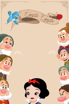 snow white and the seven dwarfs from disney's animated movie, snow white and the seven dwarfs