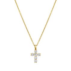 This Pave Diamond Cross Necklace by Anita Ko is the perfect dainty motif necklace! Elegant Cross Pendant Necklace With Clavicle Chain, Elegant Pendant Cross Necklace With Clavicle Chain, Classic Cross Pendant Clavicle Necklace, Classic Clavicle Chain Necklace With Cross Pendant, Elegant Necklace With Clavicle Chain And Cross Pendant, Formal Clavicle Chain Necklace With Cross Pendant, Classic Cross Clavicle Chain Necklace, Elegant Pendant Cross Necklace With Adjustable Chain, Luxury Clavicle Chain Necklace With Cross Pendant