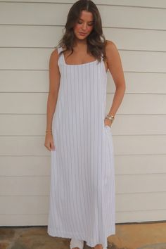 never better dress – Riffraff Casual Maxi Dress With Straight Neckline, Summer White Dress With Vertical Stripes, Casual Maxi Dress With Vertical Stripes For The Beach, Chic Maxi Dress With Vertical Stripes For Vacation, Casual Vertical Stripes Maxi Dress For Beach, Casual Striped Maxi Dress For The Beach, White Square Neck Maxi Dress For Vacation, White Square Neck Maxi Dress For Beach, Casual Maxi Dress With Straight Neckline For Vacation