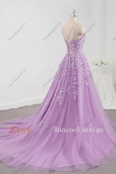 Purple Lace Quinceanera Dress Girl Graduation Party Dress For | Etsy Stunning Prom Dresses Mini, Sleeping Beauty Prom Dress, Purple A-line Wedding Gown, Fitted Ball Gown With Lace Back, Customizable Length Ball Gown With Fitted Bodice, Purple Lace Dresses For Prom, Fitted Ball Gown Dresses With Lace Back, Fitted Lace Back Ball Gown Dresses, Purple Fitted Ball Gown For Prom