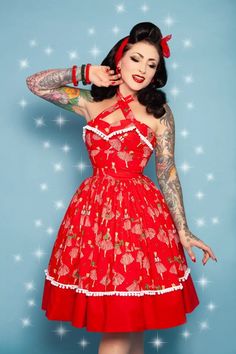 Vintage Christmas Dress | Party Dresses | Night Out Outfits Dolly Top, 50s Housewife, Ruby Top, 1950s Dresses