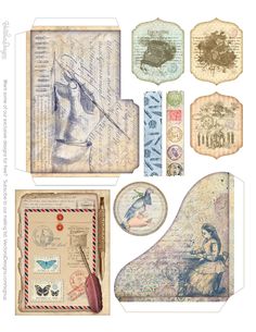 an assortment of vintage postcards and envelopes