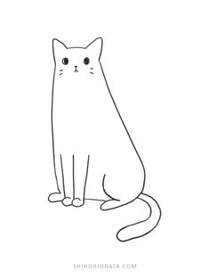 a black and white drawing of a cat