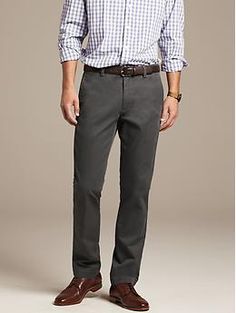 Aiden Slim-Fit Chino | Banana Republic Fitted Chinos With Button Closure For Business Casual, Fitted Button Closure Chinos For Business Casual, Slim Fit Chinos With Welt Pockets For Fall, Workwear Slim Fit Chinos With Belt Loops, Slim Fit Chinos With Belt Loops For Work, Straight Chinos For Workwear With Pockets, Flat Front Chinos For Business Casual, Classic Slim Fit Chinos For Fall, Fall Chinos For Business Casual With Button Closure