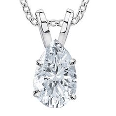 Pin it for later. Find out more single diamond necklace. 1 Carat Pear Diamond Solitaire Pendant Necklace I-J Color VS1 Clarity, w/ 16" Silver Chain Oval Diamond Solitaire, Chain Diamond, Pear Cut Diamond, Diamond Free, Oval Cut Diamond