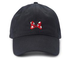 Disney 2023, Minnie Bow, Minnie Mouse Bow, Big Lots, Embroidered Hats, Red Bow, Trendy Accessories, On Vacation, Back Strap