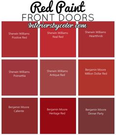 red paint colors for the front door