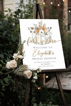 a welcome sign for the bride and groom