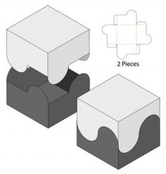 two pieces of paper are shown to be cut out and placed on top of each other