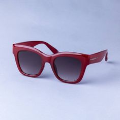 Brighten up your sunny-day looks with the Square Plastic Surf with Metal Sunglasses from A New Day™. The square sunglasses are designed with UV protection lenses to help keep your eyes shielded from sun rays. The red frame complements the gray lenses, while the plastic and metal construction gives it a cool look. A New Day™: Style that goes wherever you do. Modern Red Shield Sunglasses With Gradient Lenses, Modern Red Tinted Shield Sunglasses, Red Modern Shield Sunglasses With Uv Protection, Modern Red Shield Sunglasses With Uv Protection, Outdoor Red Shield Sunglasses With Tinted Lenses, Red Shield Sunglasses With Tinted Lenses For Outdoor, Red Sunglasses With Uv Protection For Outdoor Use, Red Modern Shield Sunglasses With Polarized Lenses, Modern Red Shield Sunglasses With Polarized Lenses