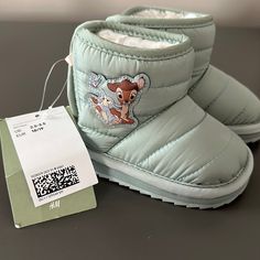 New With Tags Fur Lined Boots With Bambi Size 2.5-3.5 Casual Winter Boots By H&m, H&m Casual Winter Boots, Casual H&m Winter Boots, H&m Brand, Boys Snow Boots, Girls Rain Boots, Girls Winter Boots, Star Boots, H&m Shoes