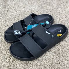 Reef Flip Flops, Striped Slippers, Brown Flip Flops, Reef Sandals, Reef Shoes, Mens Shoes Sandals, Black Flip Flops, Mens Leather Sandals, Double Up