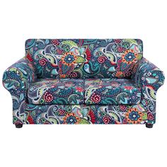 PRICES MAY VARY. [Excellent Fit] Made of polyester spandex fabric, the hyha loveseat slipcovers come with a base cover and 2 cushion covers. Sofa covers for 2 cushion couch (fit sitting width between 58-72 inch). Please measure before placing your order. [Easy to Put On] Floral hyha printed couch slipcovers are soft to the touch and easy to install. They protect your sofa from spills and stains while also transforming an old, worn-out couch into the stunning centerpiece of your room. [Aesthetic Paisley Print Sofa, Printed Couch, Couch Slipcovers, Patterned Furniture, Cushion Couch, Printed Sofa, Couch Cushion Covers, Sofa Slipcovers, Loveseat Slipcovers