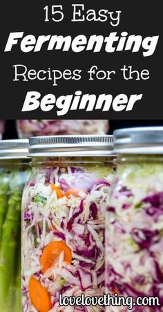 several jars filled with different types of vegetables