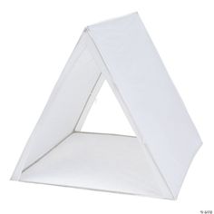 an open white tent on a white background