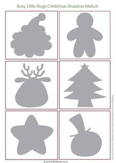 christmas shadow matching activity for kids