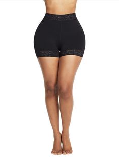 An interior Hourglass Power Mesh Lining with contouring panels helps shape the glutes, while removable, easily washable soft pads enhance the look. A high waisted version slims the tummy, sculpting a chic hourglass silhouette. Nude Shorts, Hourglass Silhouette, High Waisted Briefs, Out Of Shape, Halloween Sale, Zambia, Sierra Leone, Low Waist, Black Shorts