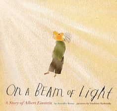 a book cover with an image of a mouse flying through the air on a beam of light