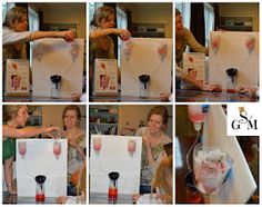 a collage of photos showing how to make wine glasses