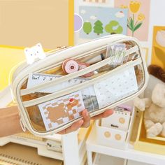 Material:PVCColor:as picture showSize:22x11x5cm/8.66x4.33x1.96inPackage list:1pc Pen Case(Not include any other accessories)Note:1.The actual color may be a little different from the picture.2.Due to manual measurement, the size may have 0-2cm difference. [23y 8m 22d] Trendy White School Stationery, White Stationery Zipper Pouch For Study, Portable Rectangular Stationery For Students, Rectangular Portable Stationery For Students, Trendy Portable Cosmetic Storage For School, Trendy White Pencil Case For Students, Portable White Pencil Case For Study, White Zipper Pouch Stationery For Storage, Student Cosmetic Bag For Back To School