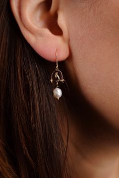 Elegant Silver Earrings For Birthday, Pierced Drop Earrings For Birthday, Birthday Drop Earrings For Pierced Ears, Birthday Drop Earrings, Birthday Dangle Single Earring, Elegant Sterling Silver Earrings For Birthday, Elegant Pearl Drop Jewelry For Birthday, Elegant White Jewelry For Birthday, Drop Earrings With Ear Wire For Birthday