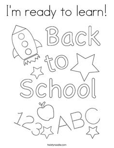 i'm ready to learn back to school with this printable coloring page for kids