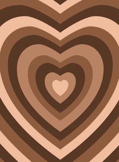 a heart shaped object in the middle of a brown and pink background with smaller hearts