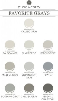 the different shades of gray paint