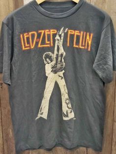 Led Zeppelin Jimmy Page Double Neck Guitar T-Shirt: A Tribute to Guitar Legend - Vintage Band Shirts Vtg T Shirt, Double Neck Guitar, Whimsigoth Style, Witches Book, Types Of Cotton Fabric, Vintage Band Shirts, Led Zeppelin T Shirt, Led Zeppelin Shirt, Vintage Band T Shirts