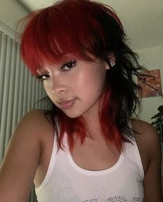 Hottest 2024 Hairstyles for Black Women 16 Ideas: Short, Mullet, Pig Tails, and More! Queenie Mae, Styl Emo, Short Mullet, Pig Tails, Red Hair Inspo, Dyed Hair Inspiration, Hair Inspiration Short, Punk Hair, Pretty Hair Color