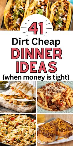 Fast Cheap Dinner Ideas, Cheap Family Dinners, Dirt Cheap Meals, Cheap Dinner Ideas, Cheap Meal Plans, Cheap Meals To Make, Frugal Meal Planning, Cheap Family Meals, Meal Planning Menus