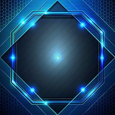 an abstract background with blue lights and lines in the shape of hexagonal shapes