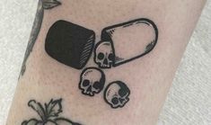 Creepy Minimalist Tattoo, Cool Emo Tattoos, Emo Patchwork Tattoos, Small Dark Tattoos Creepy, Small Punk Tattoos, Emo Tattoos For Guys, Simple Goth Tattoo Ideas, Filler Tattoo Ideas Gap Men, Small Scary Tattoos