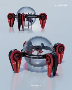 an image of a sci - fi spaceship with two wheels