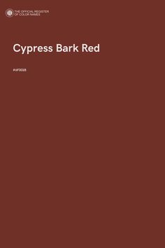 the cover of cypress bark red, with an image of a tree in the background