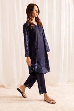 Product Description: Embroidered Chikankari Lawn Shirt Paired With Embroidered Cotton Trouser Lawn Shirts, Modest Wear, Anarkali, African Fashion, Zara, Shades, Chiffon, Women Wear, Trousers