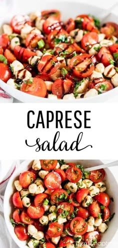 this caprese salad is loaded with tomatoes, onions, and green beans it's the perfect side dish for any meal