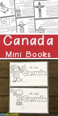 canada mini books for kids with pictures and text