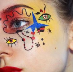 Eye Face Painting, Ideas Maquillaje, Weird Look, Face Chart, Famous Artwork