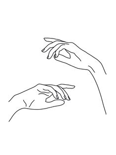 two hands reaching for each other with their fingers