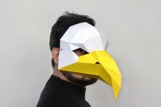 DIY Eagle mask,Party mask,lowpoly,3d papercraft,bird mask,PDF templates,Printable mask,Origami,Eagle Origami Eagle, Eagle Mask, Printable Masks, Bird Masks, Mask Template, Paper Mask, 3d Modelle, Bone Folder, Inspiration Photography