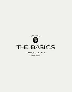 the basics organic linen logo design