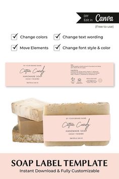 soap label template with different labels on it